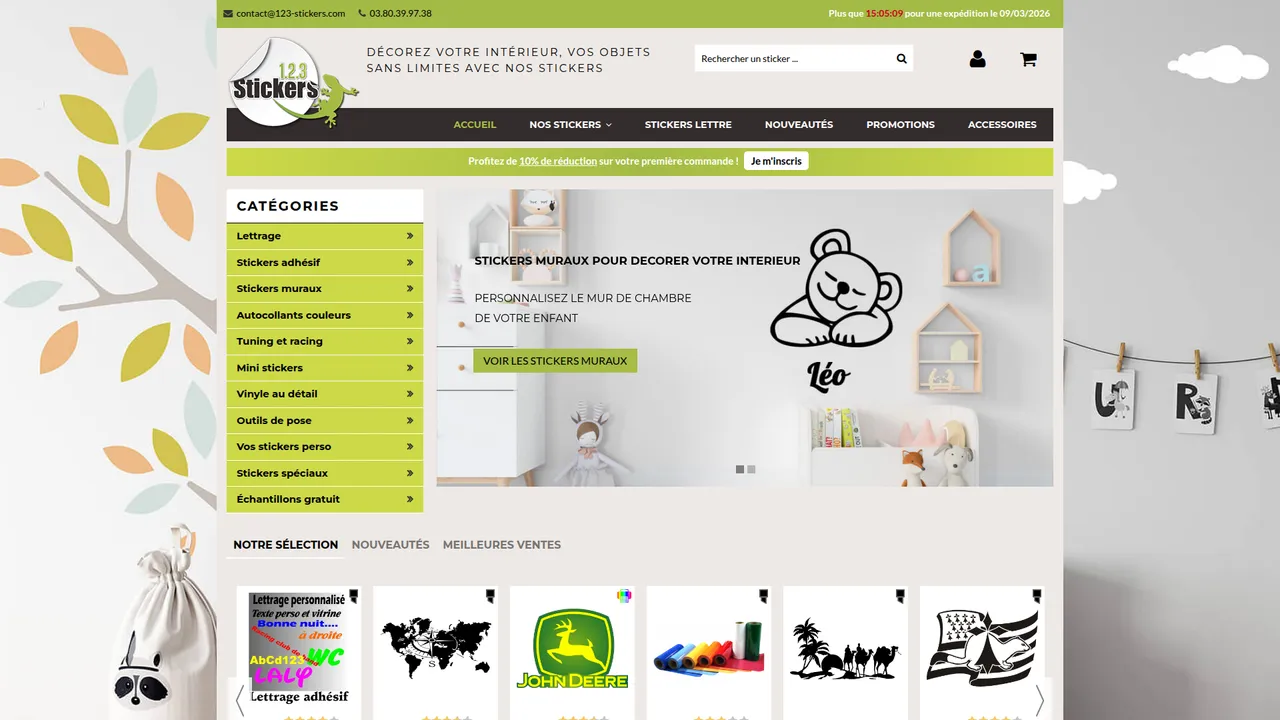 Screenshot de 123-stickers.com