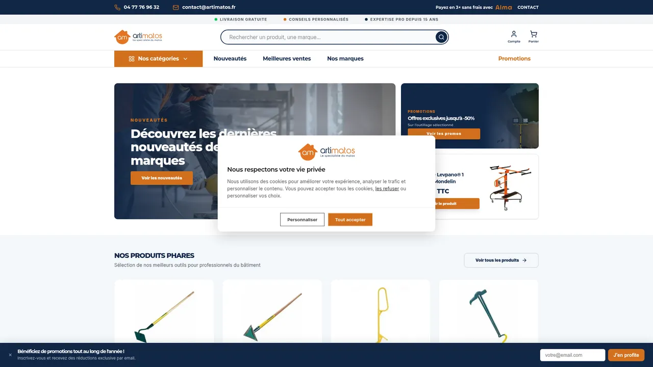 Aperçu du site Artimatos