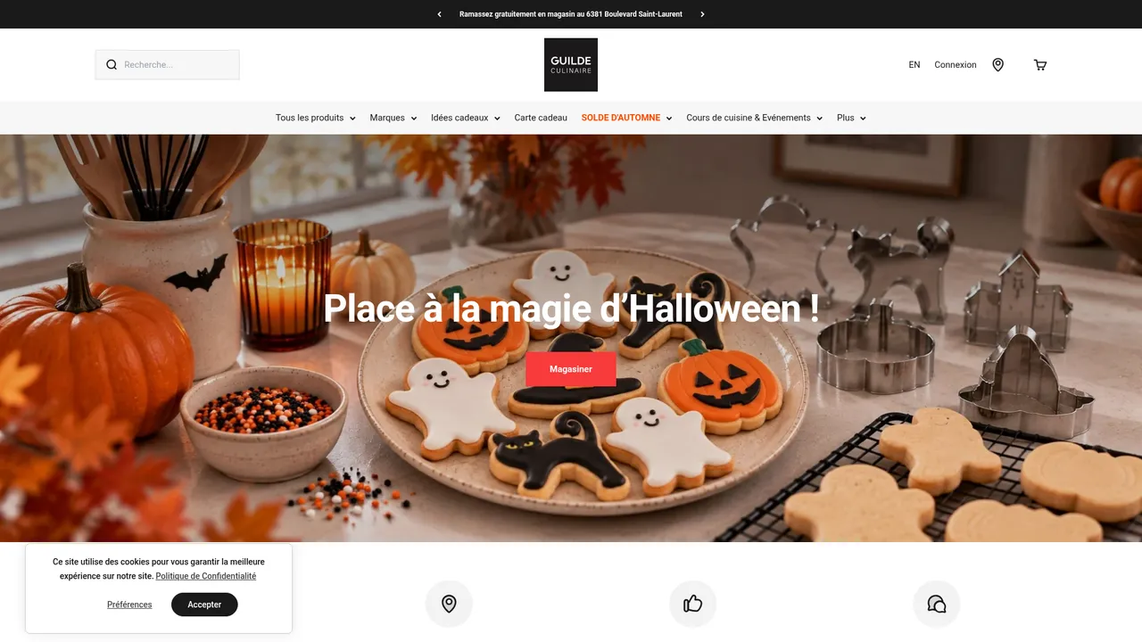 Aperçu du site ateliersculinaires.com