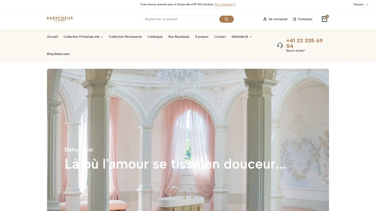 Aperçu du site babycoeur.ch