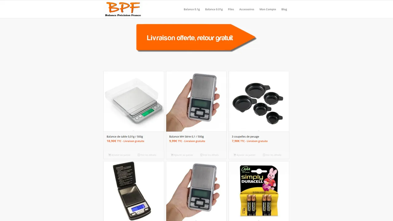 Aperçu du site Balance-Précision France