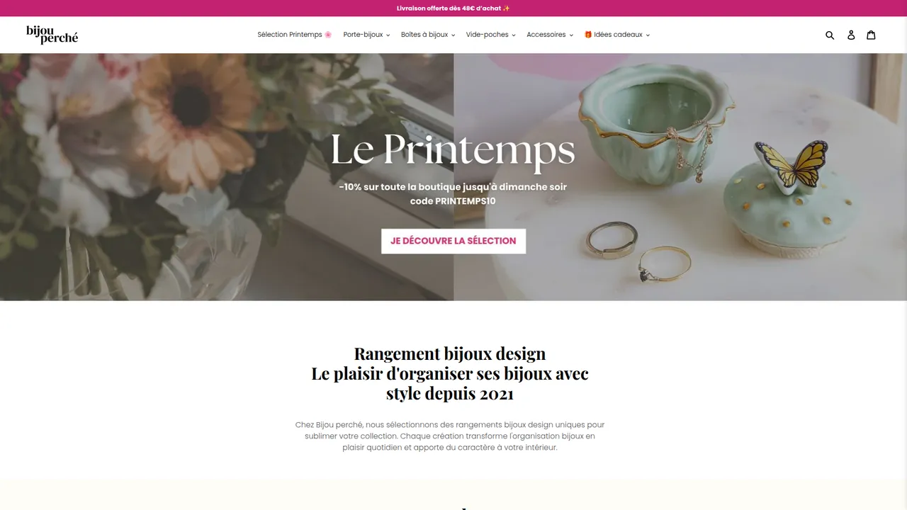 Aperçu du site Bijou perché