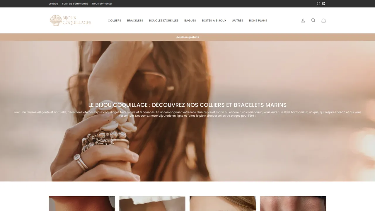 Screenshot de Bijoux Coquillages