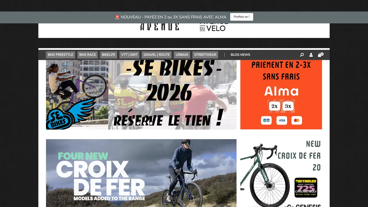 Aperçu du site BMX Avenue