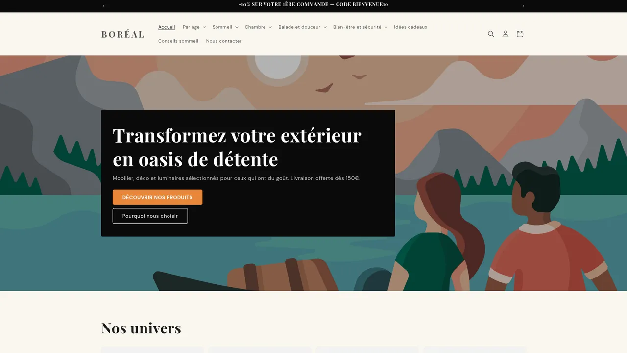 Aperçu du site Boréal