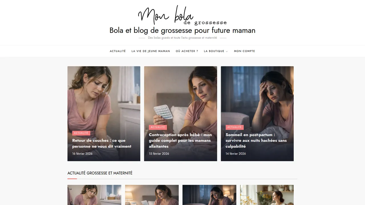 Aperçu du site Boutique de bolas de grossesse