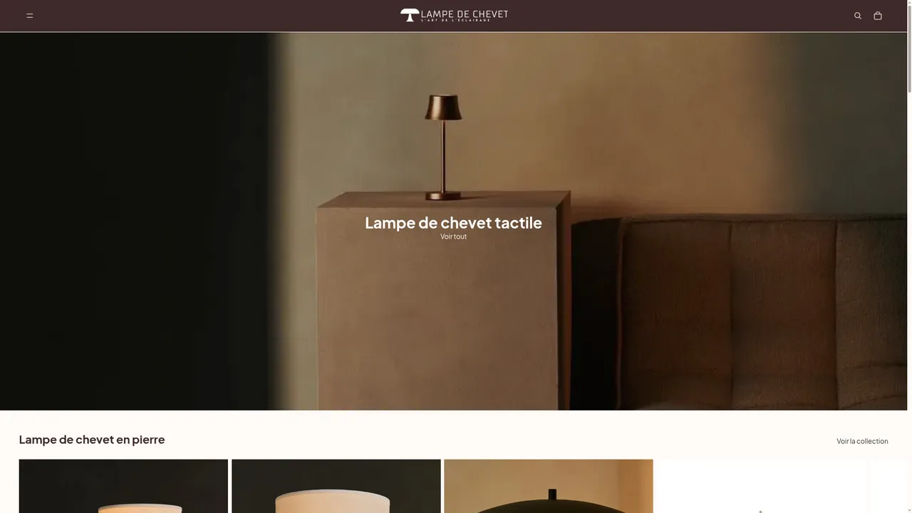 Screenshot de Boutique Lampe de Chevet