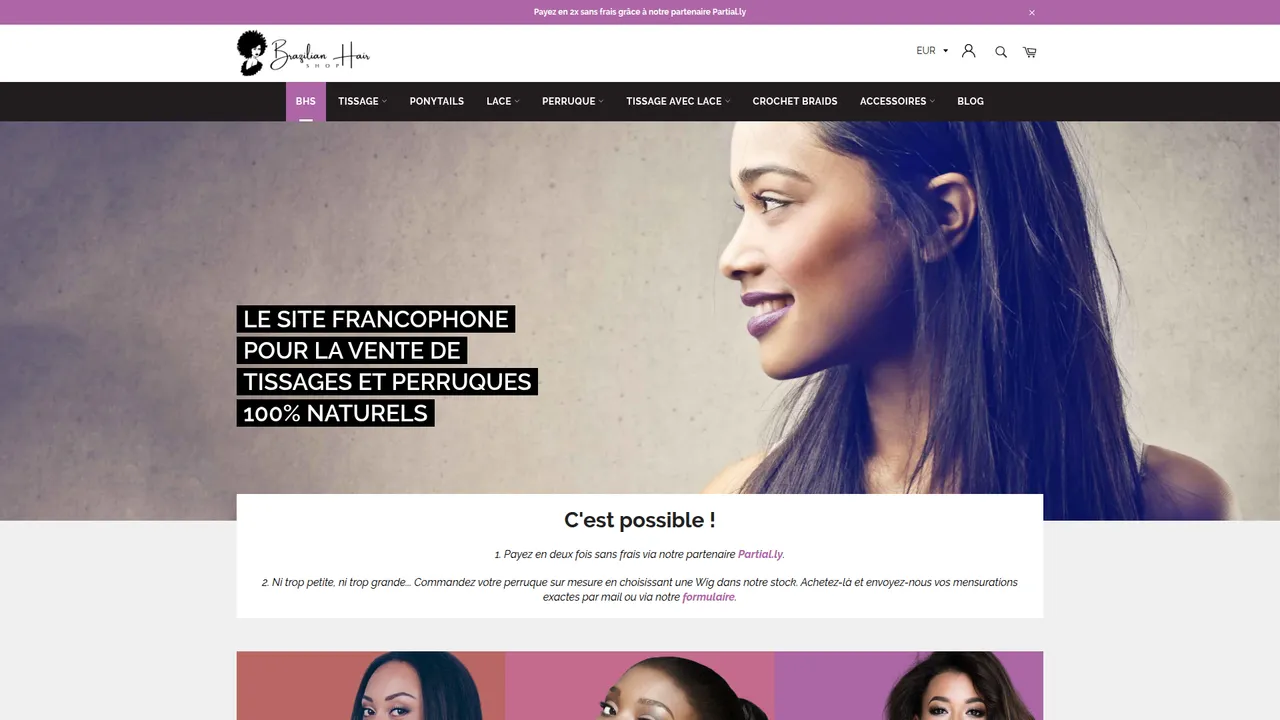Screenshot de Brazilian Hair Shop