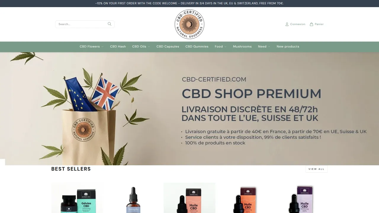 Screenshot de CBD CERTIFIED