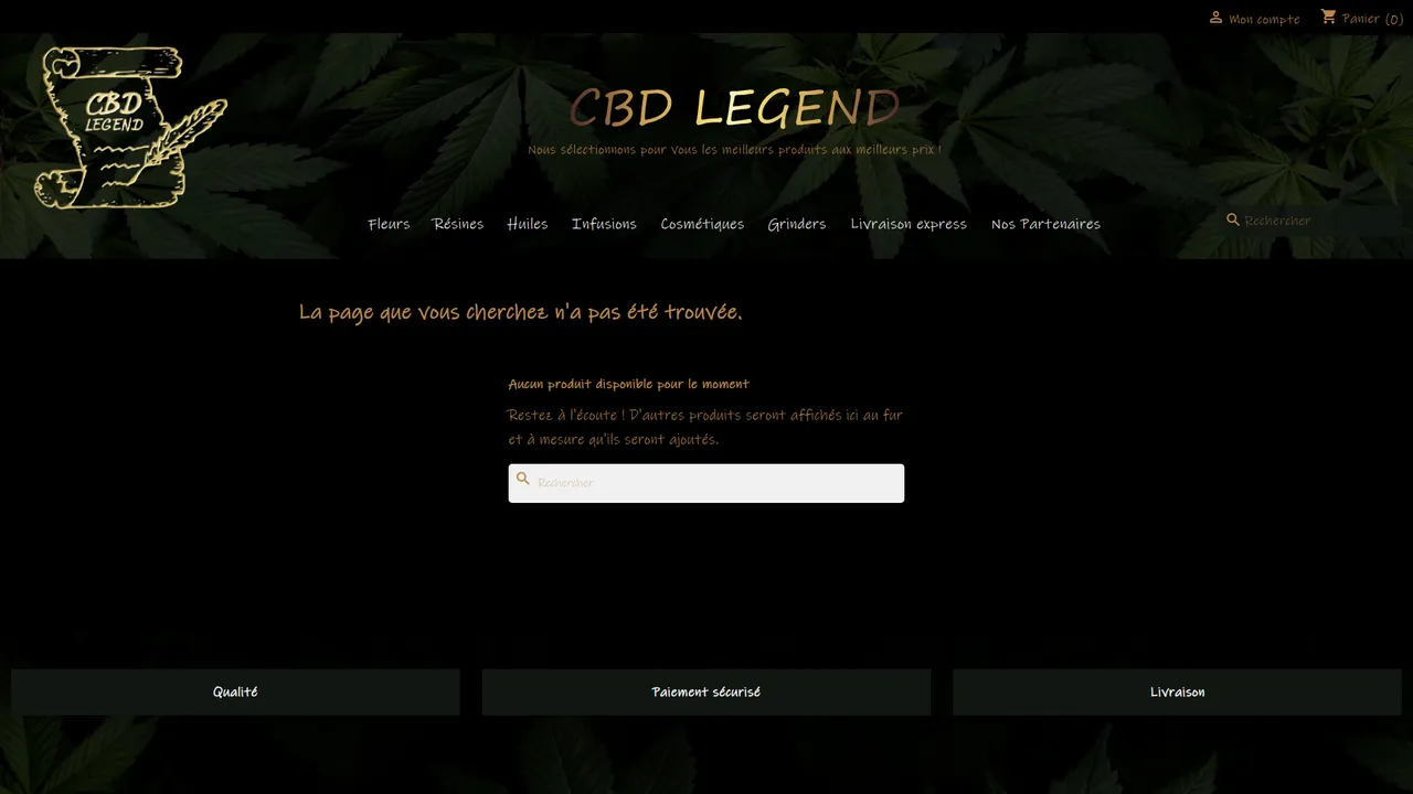 Aperçu du site CBD LEGEND