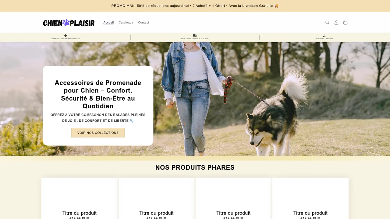 Aperçu du site CHIENPLAISIR