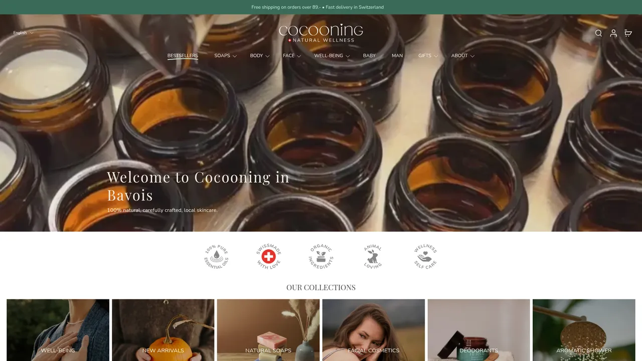 Aperçu du site Cocooning Wellness