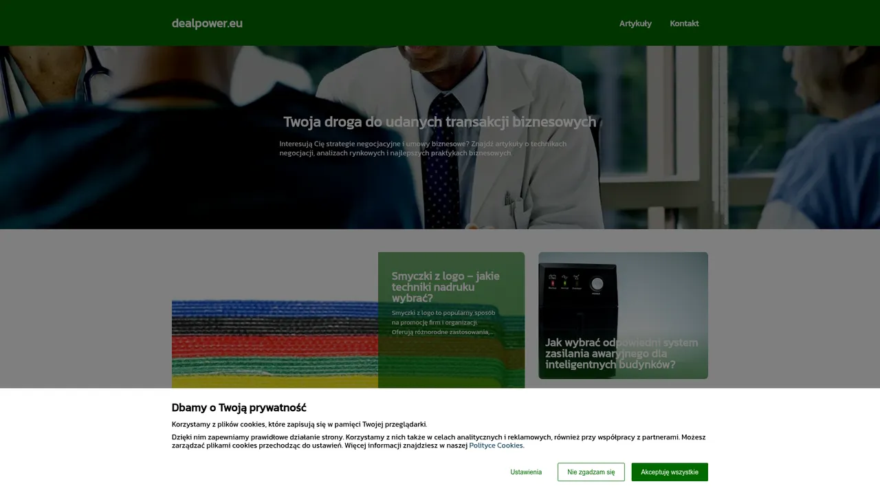 Screenshot de DealPower, boutique de produits divers