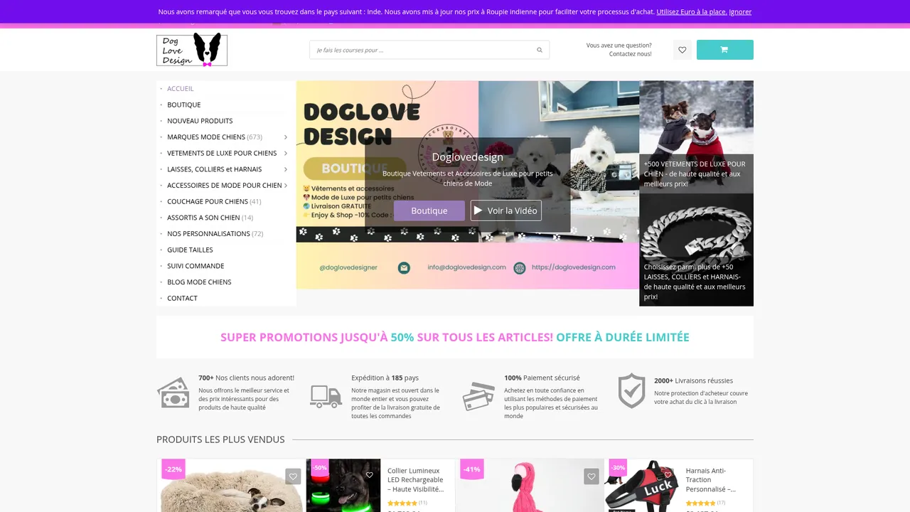 Aperçu du site Dog Love Design