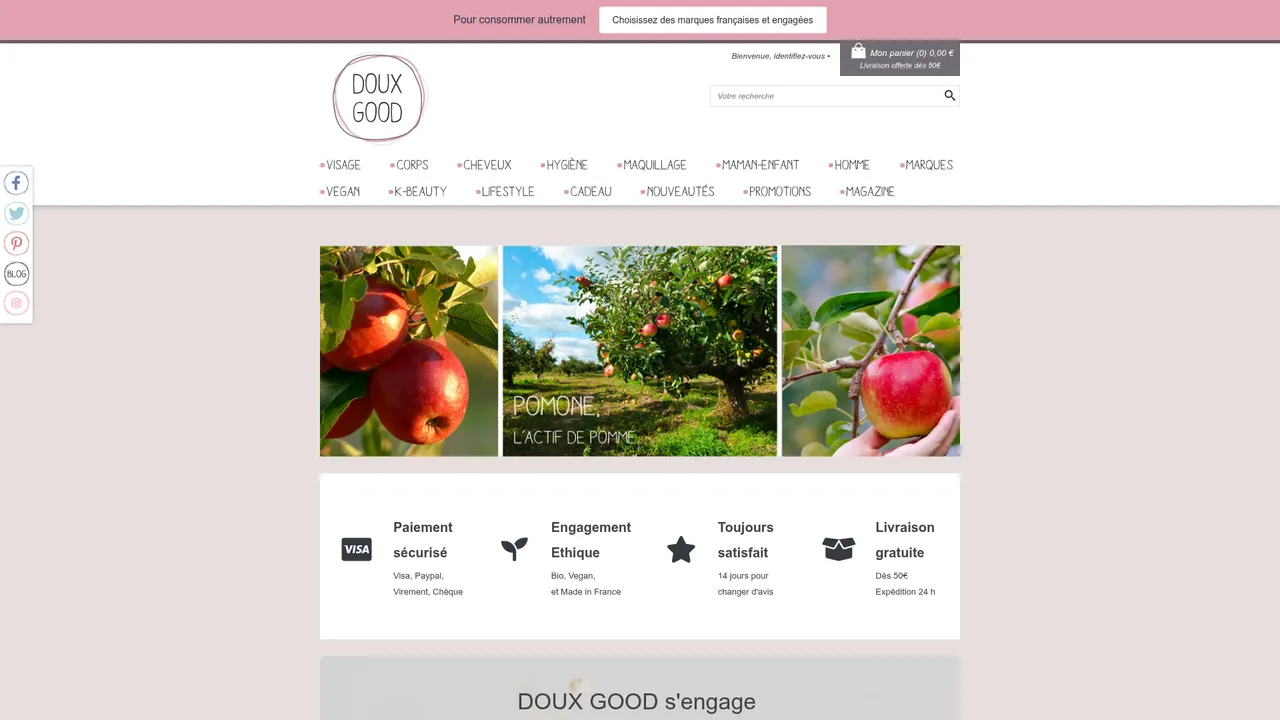 Aperçu du site DouxGood