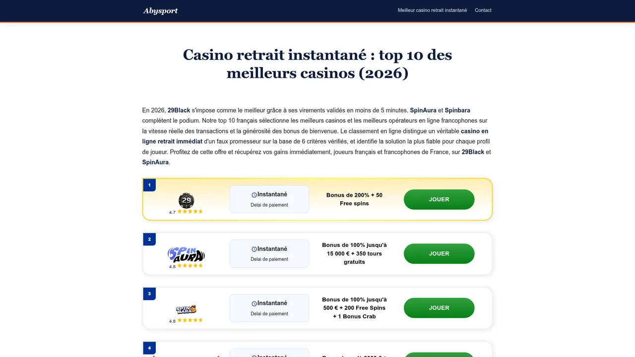 Screenshot de abysport