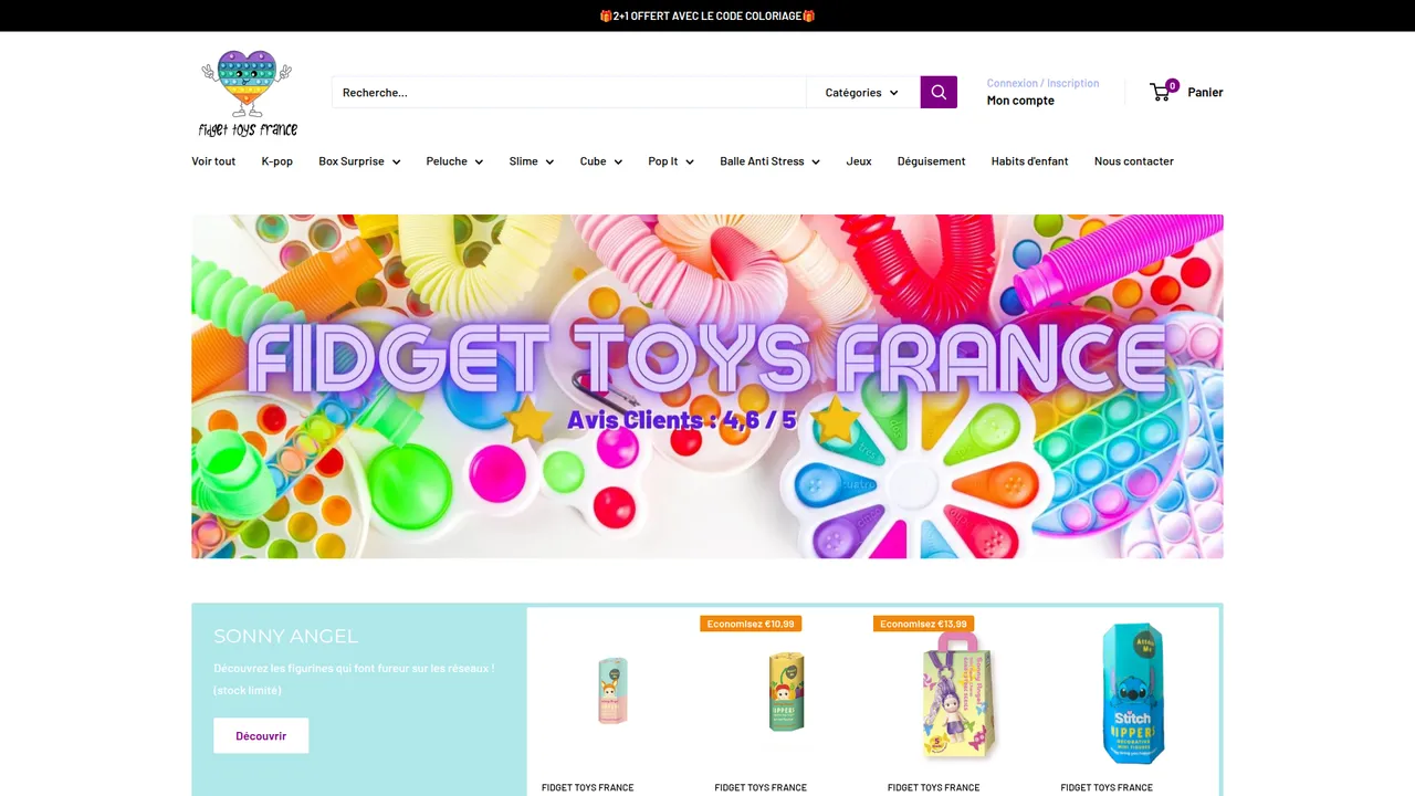Screenshot de Fidget Toys France