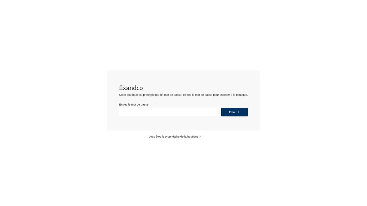 Aperçu du site Fixandco : outillage