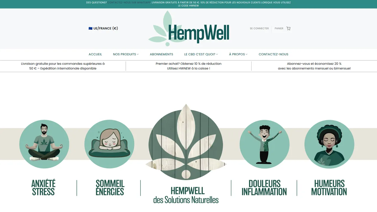 Screenshot de HempWell The CBD Store