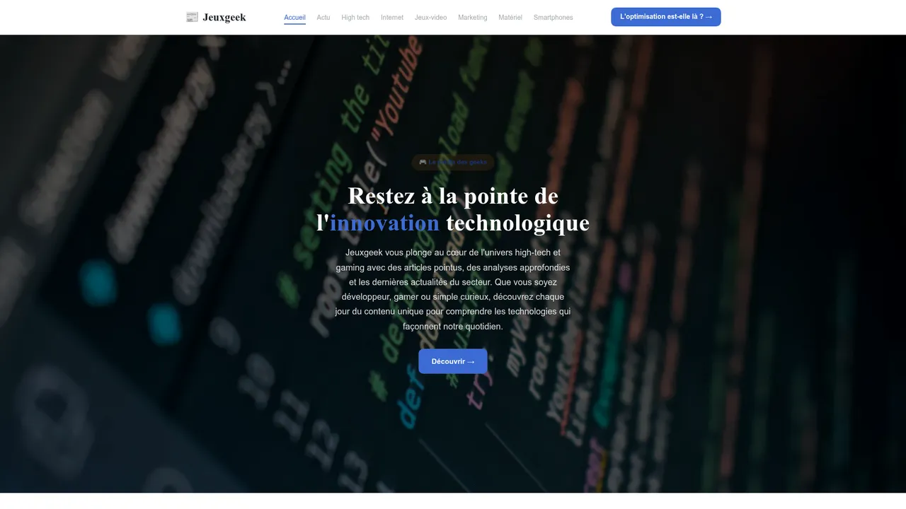 Aperçu du site JeuxGeek - Boutique de jeux de société