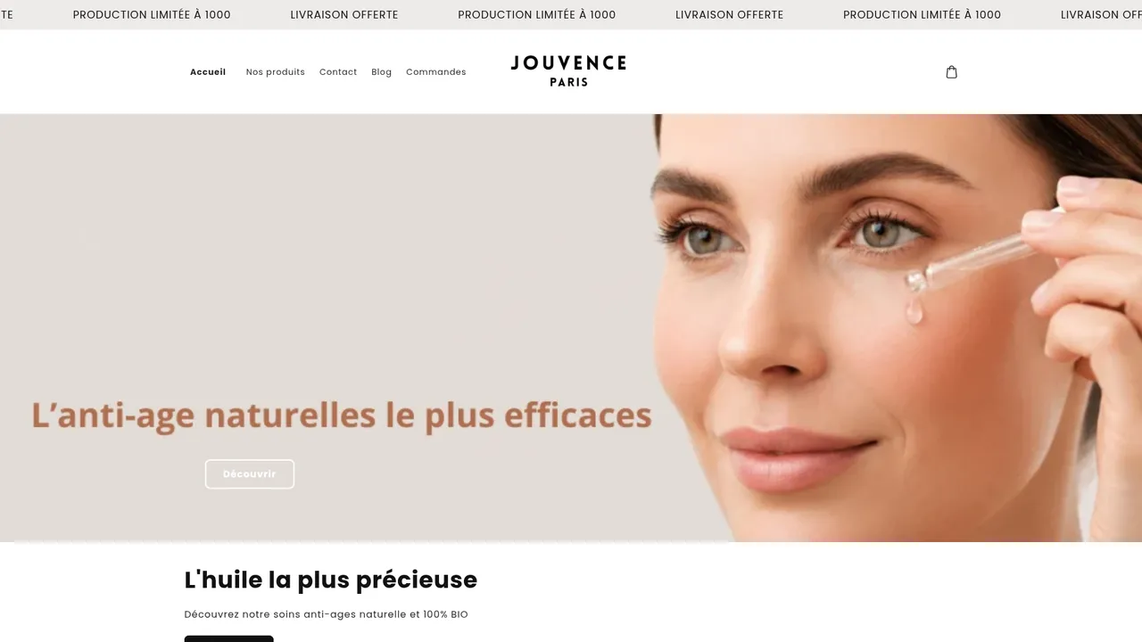 Aperçu du site JOUVENCE