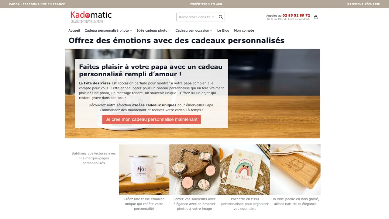 kadomatic : cadeau personnalisé
