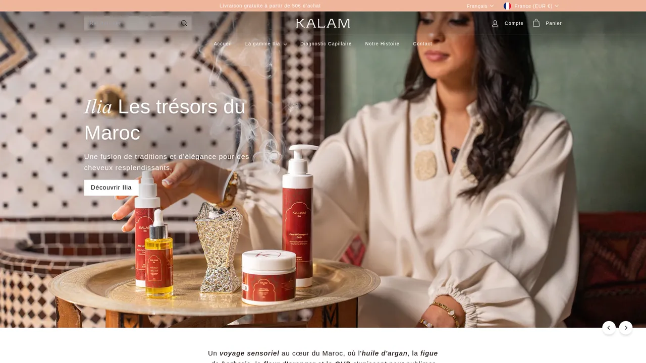 Aperçu du site Kalam