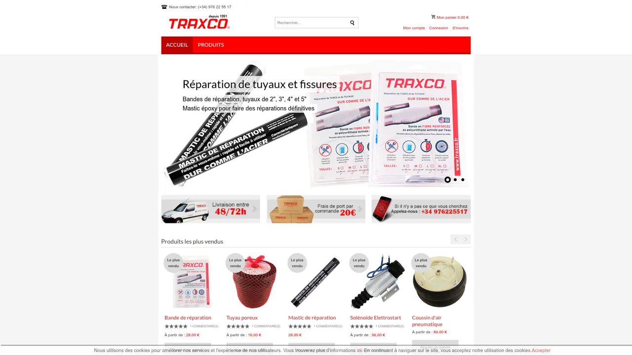 Aperçu du site La Boutique de Traxco