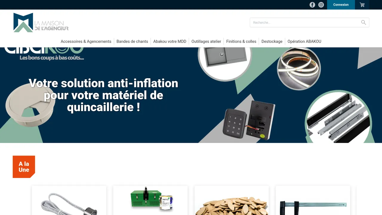 Aperçu du site La maison de l'agenceur