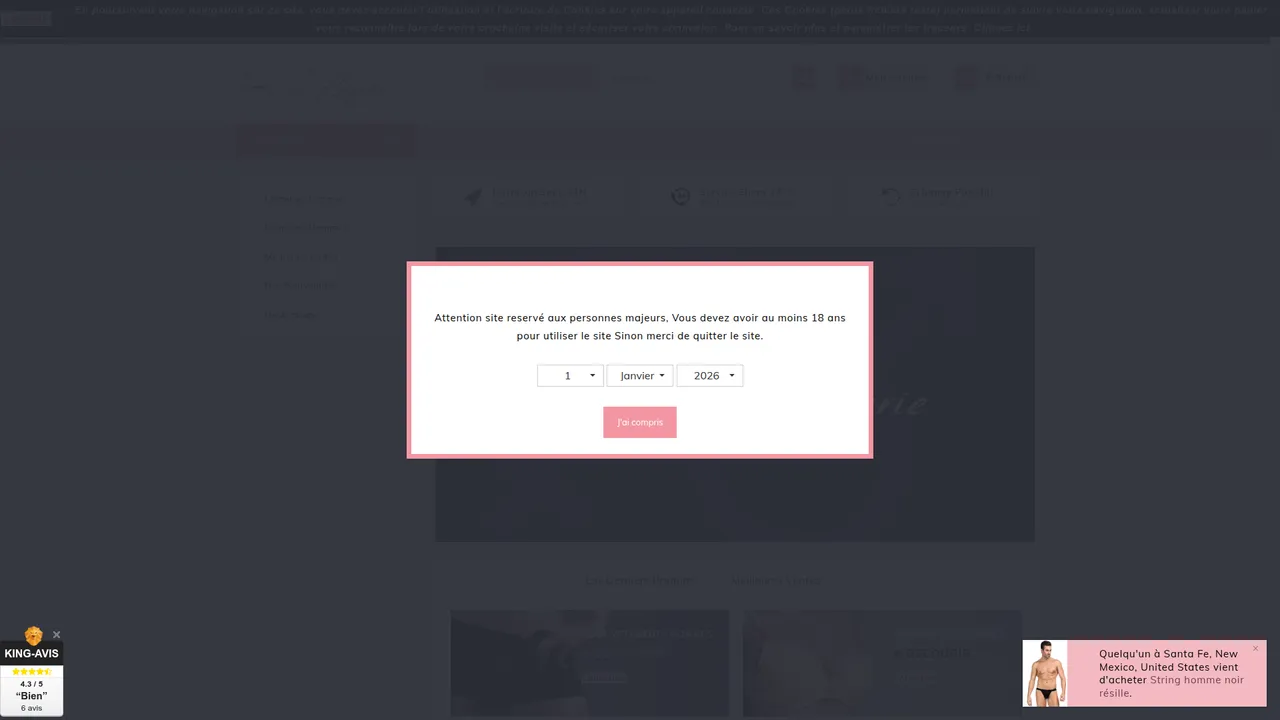 Screenshot de La Maison Shop Lingerie