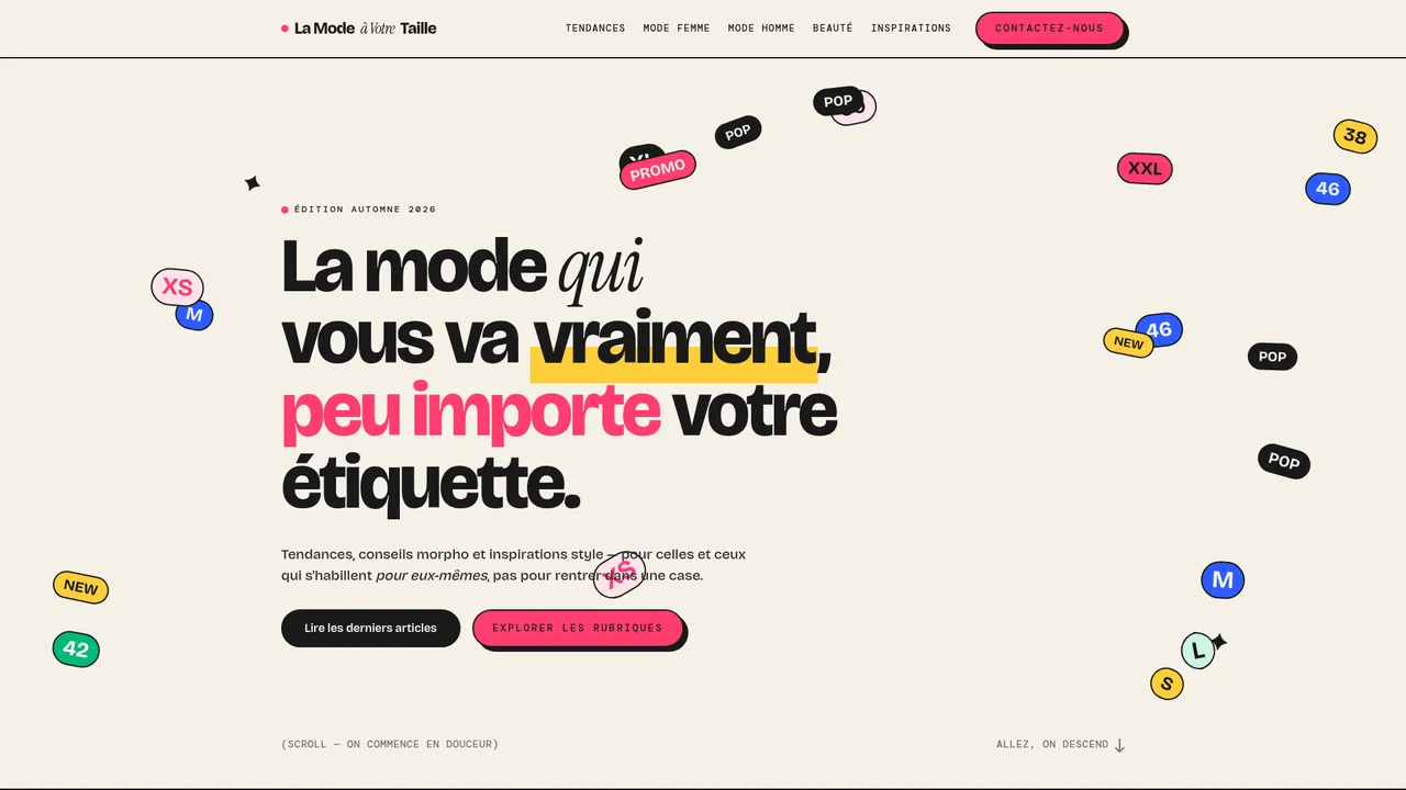 Screenshot de La mode à votre taille