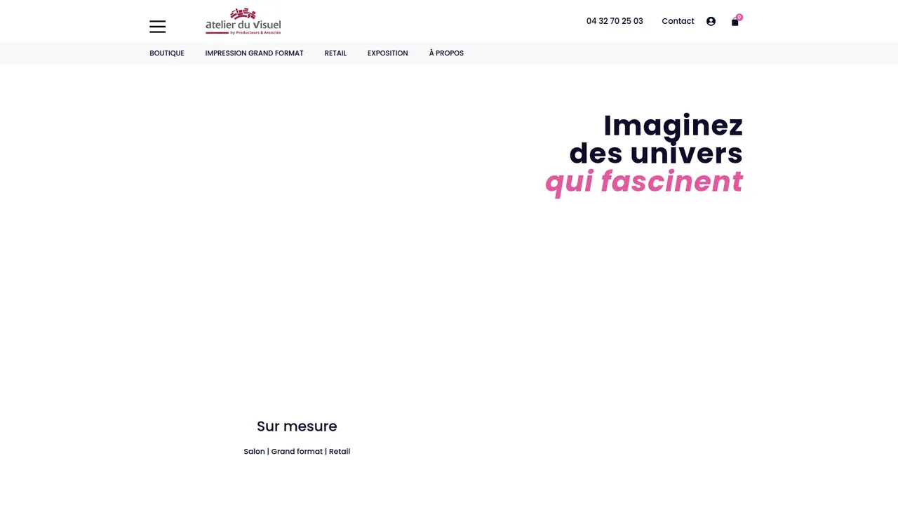 Aperçu du site L'atelier du visuel