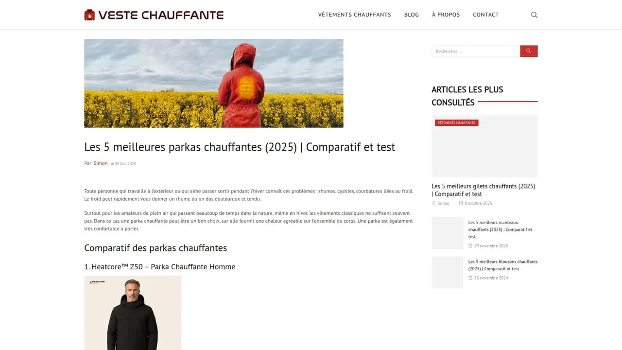 Les parkas chauffantes