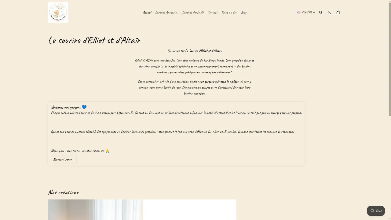 Aperçu du site lesouriredelliotetdaltair.com