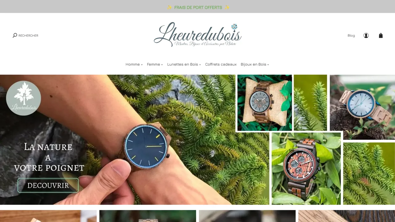 Screenshot de L'heure du bois : montres et accessoires