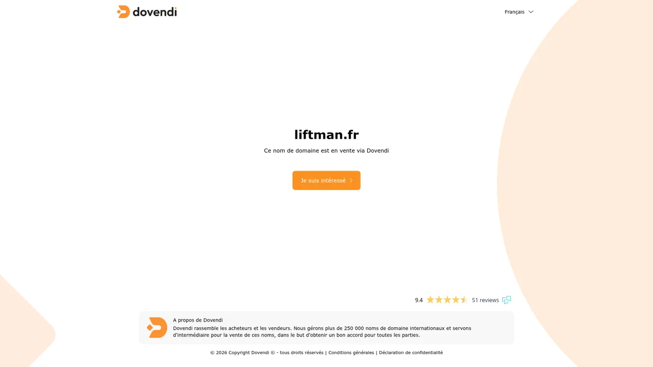 Aperçu du site Liftman, fournisseur de matériel de manutention et engins de levage en France