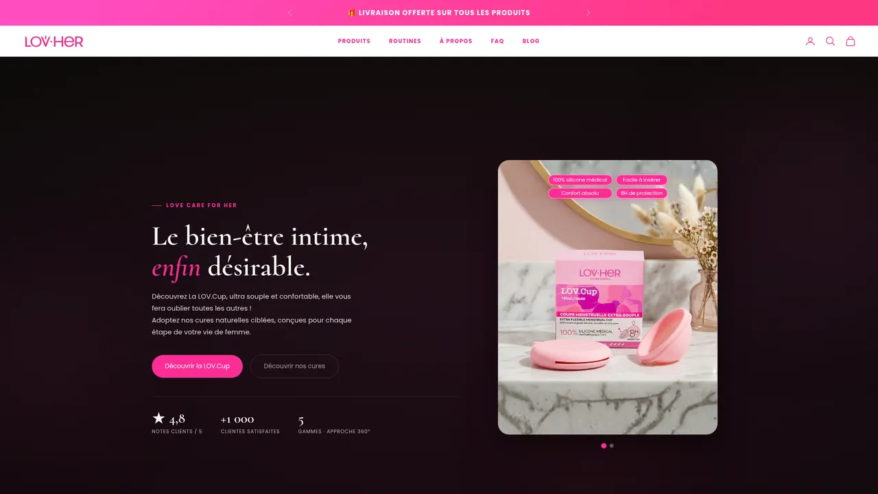 Aperçu du site lovher.com