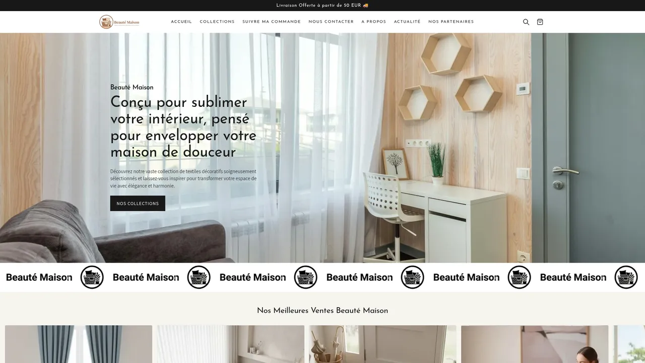 Aperçu du site Ma beaute maison