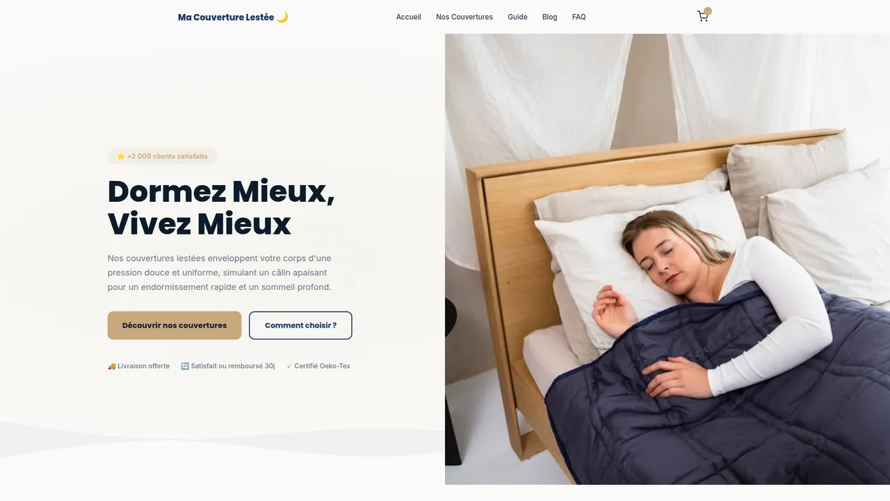 Screenshot de Ma couverture lestée