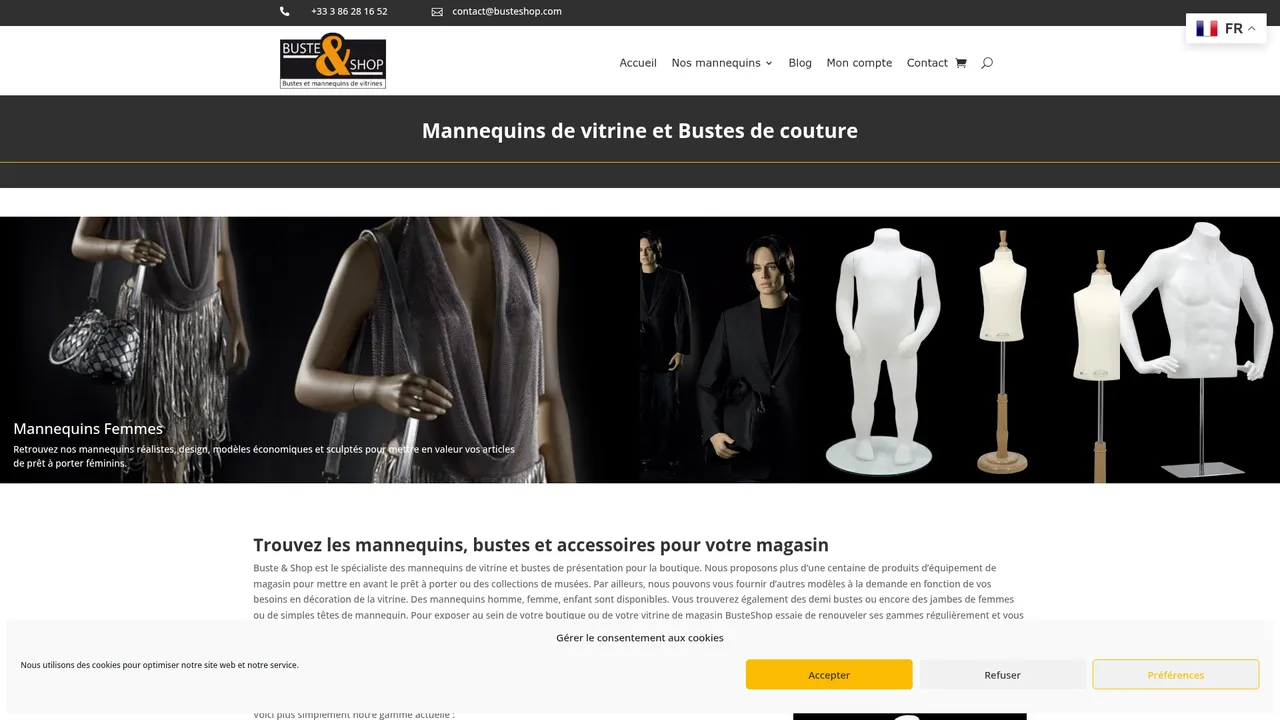 Screenshot de Mannequins de vitrine BusteShop