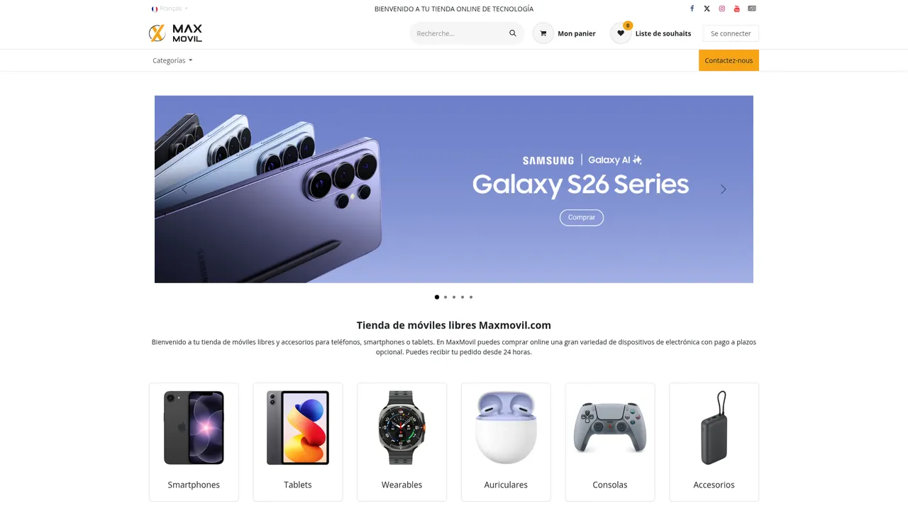 Aperçu du site MaxMovil
