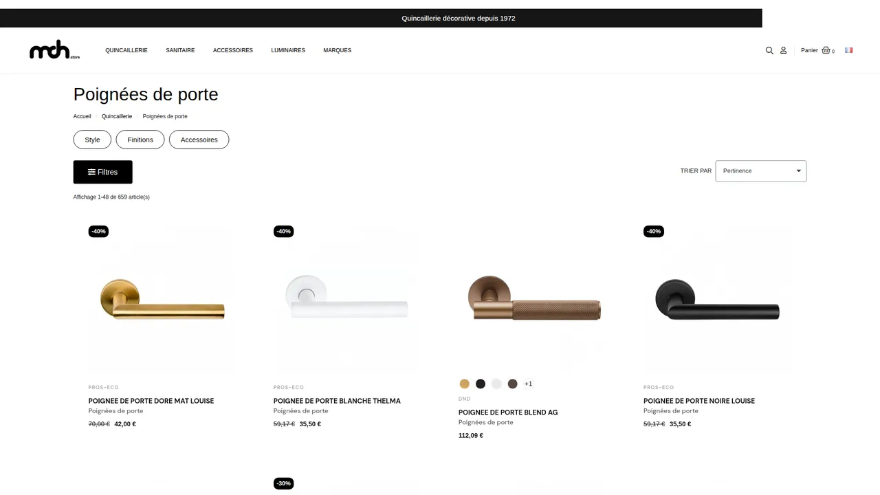 Screenshot de MCH Store