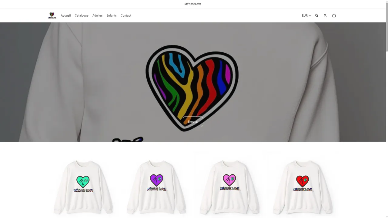 Aperçu du site MÉTISSE LOVE
