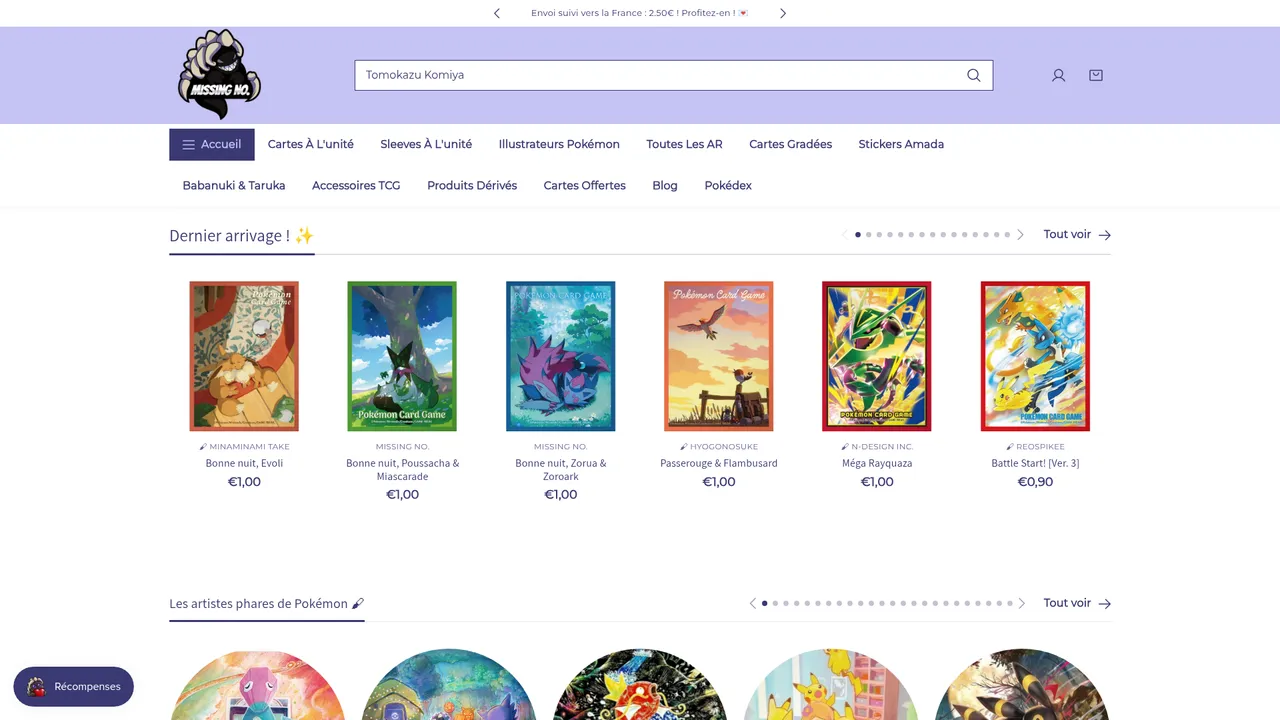 Aperçu du site Missing No.