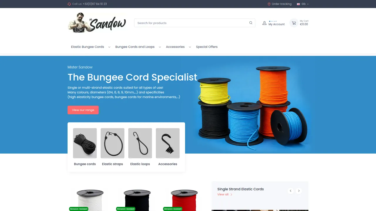 Aperçu du site Mister Sandow