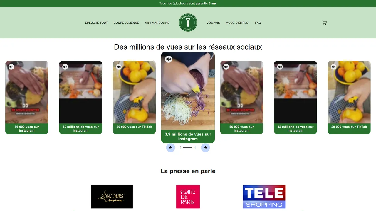 Screenshot de Mon Épluche Légumes