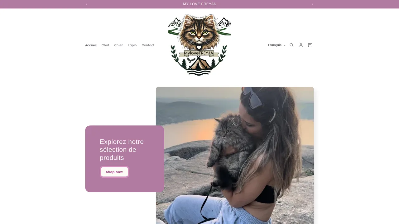 Aperçu du site My Love FREYJA