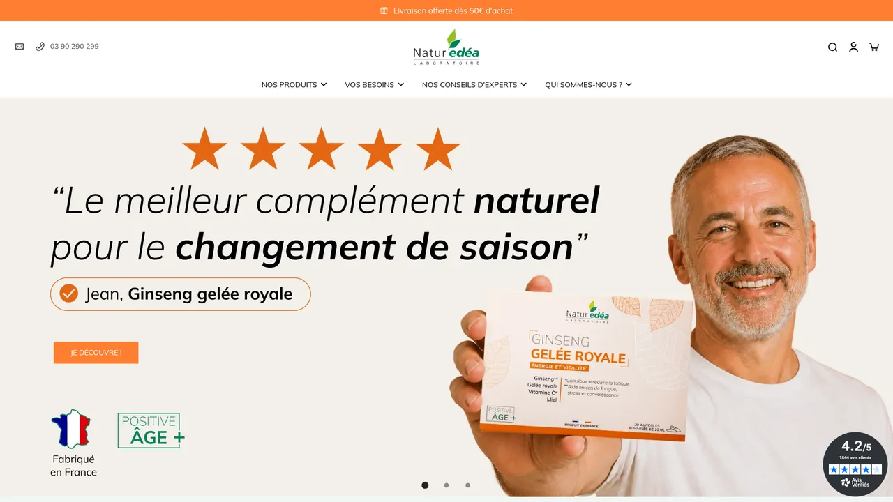 Aperçu du site Naturédéa