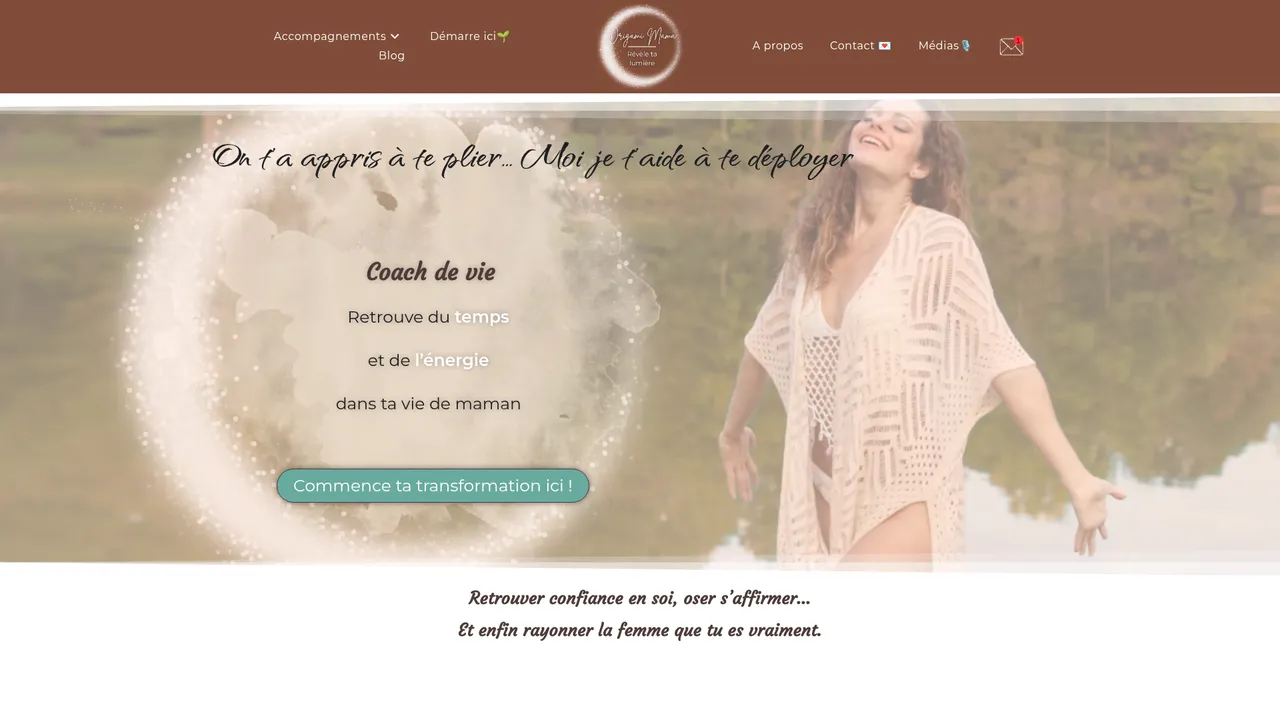 Aperçu du site Origami Mama