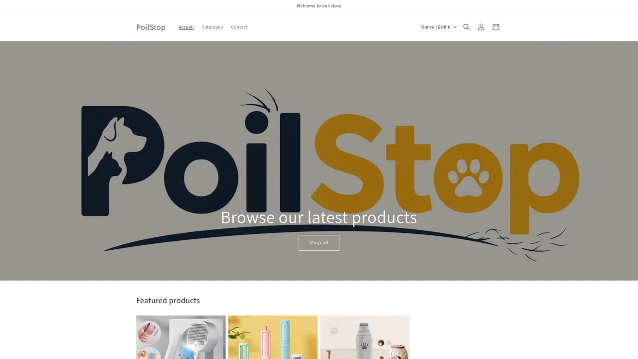 Aperçu du site poilStop